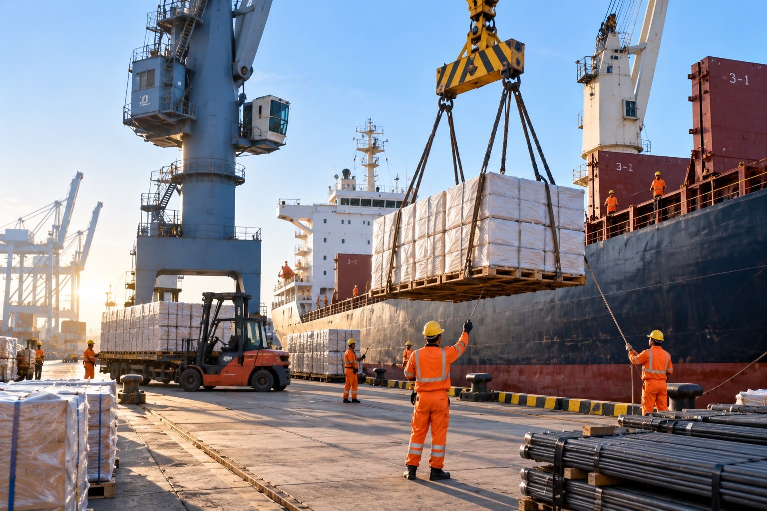 Stevedoring and port cargo handling